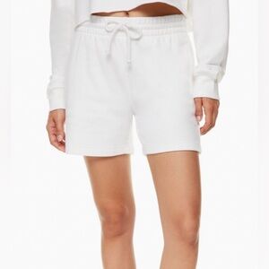Aritzia Women's White Athletic Drawstring Shorts